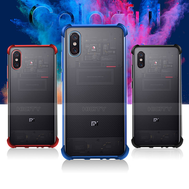 Custodia Silicone Trasparente Ultra Sottile Cover Morbida H01 per Xiaomi Mi 8 Screen Fingerprint Edition