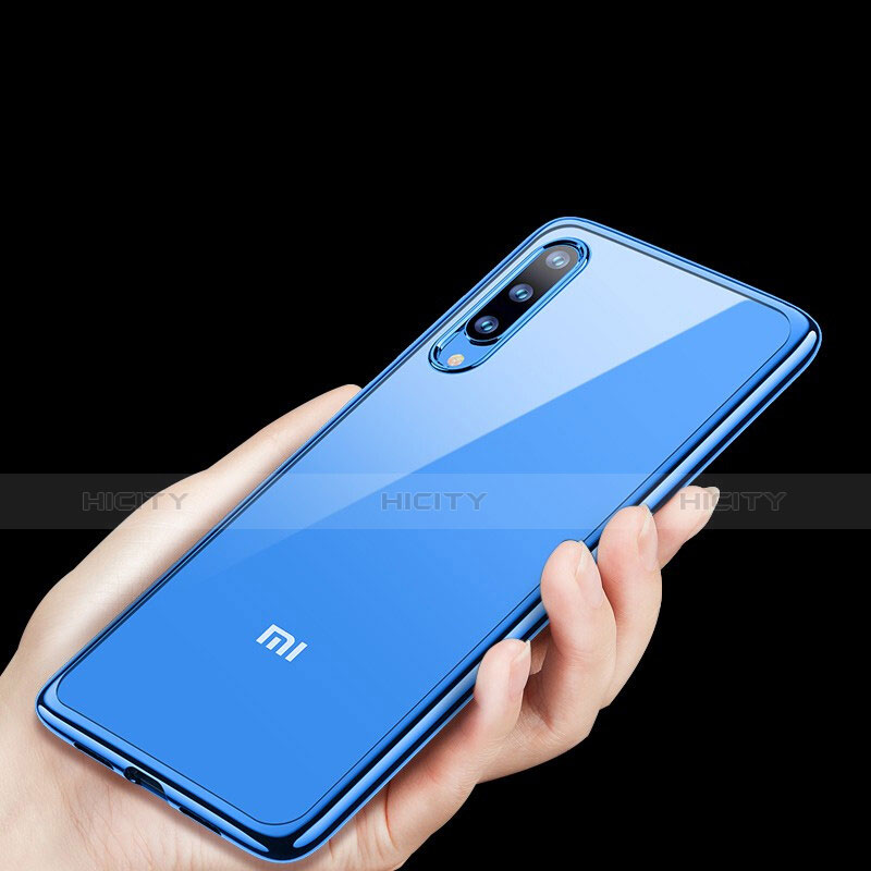 Custodia Silicone Trasparente Ultra Sottile Cover Morbida H01 per Xiaomi Mi 9 Pro 5G Blu