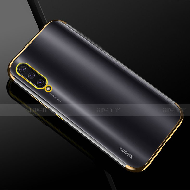 Custodia Silicone Trasparente Ultra Sottile Cover Morbida H01 per Xiaomi Mi A3 Oro