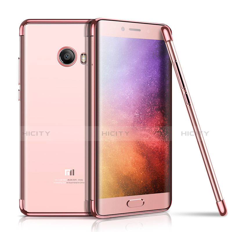 Custodia Silicone Trasparente Ultra Sottile Cover Morbida H01 per Xiaomi Mi Note 2 Special Edition Oro Rosa