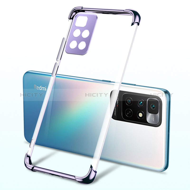 Custodia Silicone Trasparente Ultra Sottile Cover Morbida H01 per Xiaomi Redmi 10 (2022) Viola