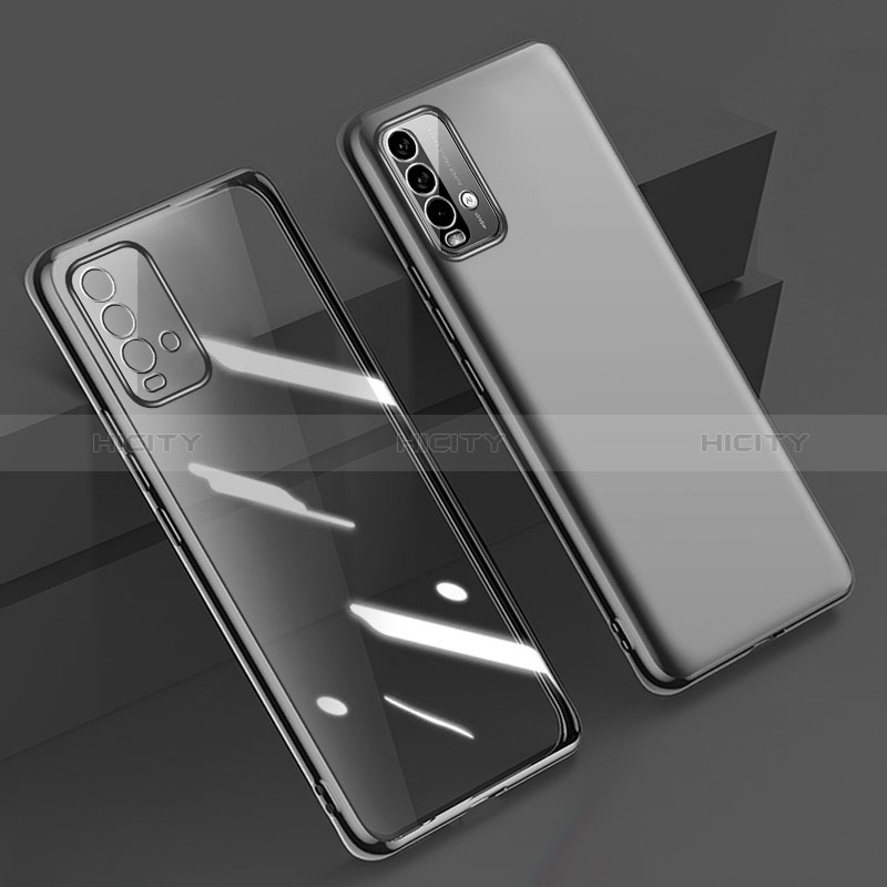 Custodia Silicone Trasparente Ultra Sottile Cover Morbida H01 per Xiaomi Redmi 9 Power Nero