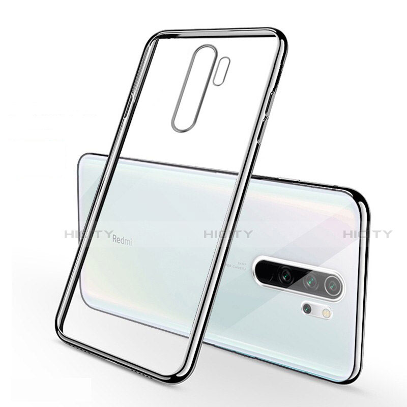 Custodia Silicone Trasparente Ultra Sottile Cover Morbida H01 per Xiaomi Redmi Note 8 Pro Argento