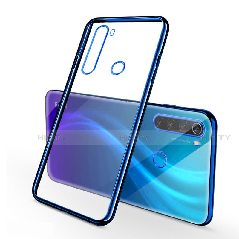 Custodia Silicone Trasparente Ultra Sottile Cover Morbida H01 per Xiaomi Redmi Note 8 Pro Blu