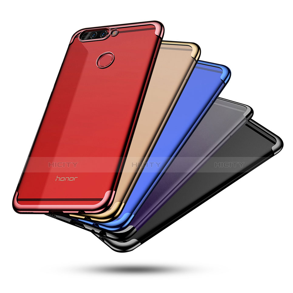 Custodia Silicone Trasparente Ultra Sottile Cover Morbida H02 per Huawei Honor 8 Pro