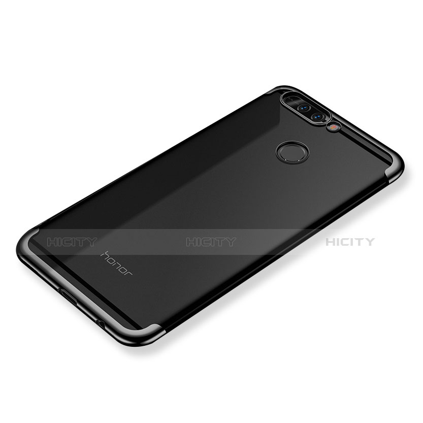 Custodia Silicone Trasparente Ultra Sottile Cover Morbida H02 per Huawei Honor 8 Pro Nero