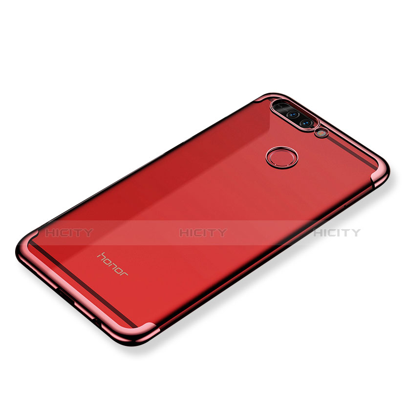 Custodia Silicone Trasparente Ultra Sottile Cover Morbida H02 per Huawei Honor V9 Rosso