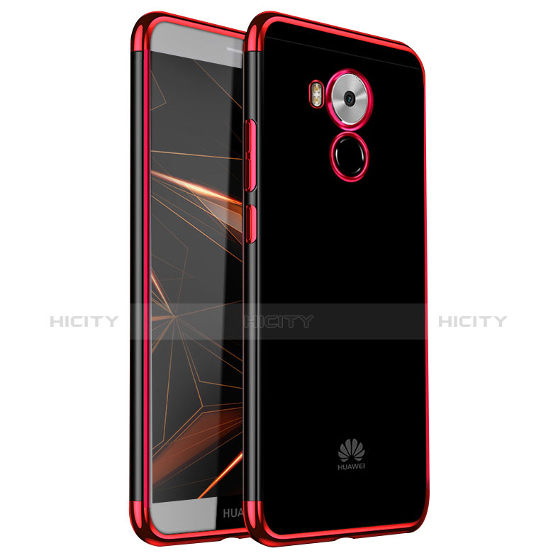 Custodia Silicone Trasparente Ultra Sottile Cover Morbida H02 per Huawei Mate 8 Rosso