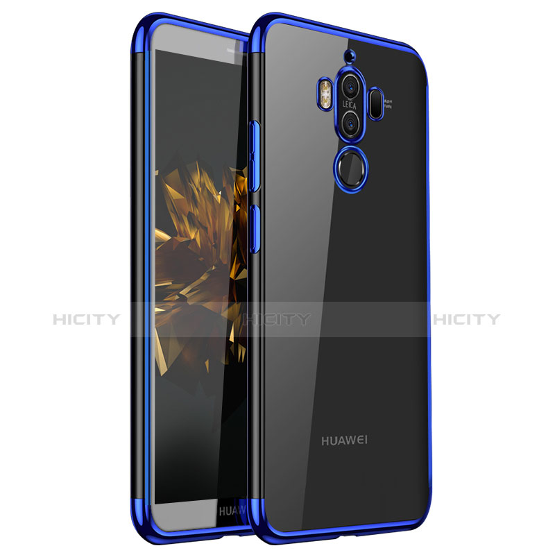 Custodia Silicone Trasparente Ultra Sottile Cover Morbida H02 per Huawei Mate 9 Blu