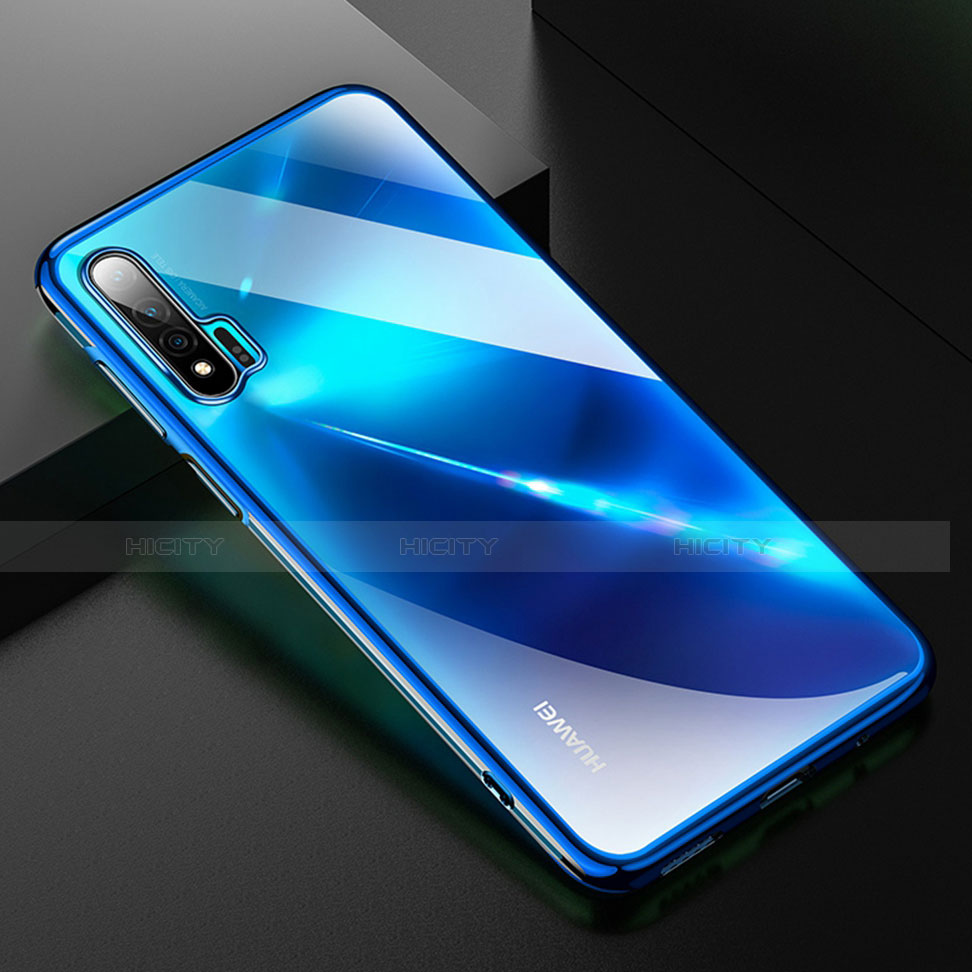 Custodia Silicone Trasparente Ultra Sottile Cover Morbida H02 per Huawei Nova 6 Blu