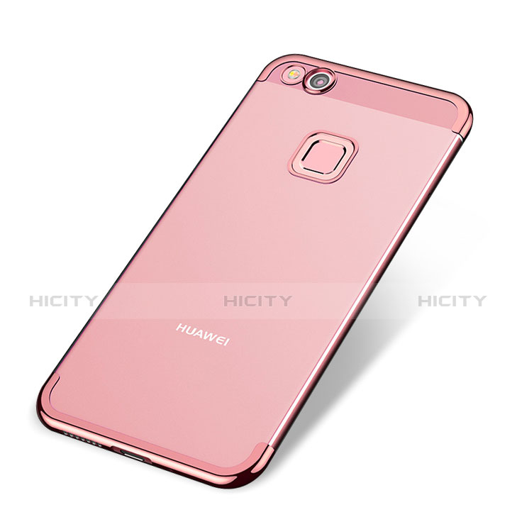 Custodia Silicone Trasparente Ultra Sottile Cover Morbida H02 per Huawei P9 Lite (2017) Oro Rosa