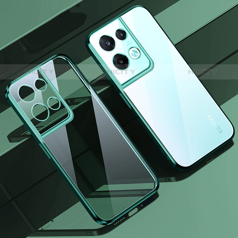 Custodia Silicone Trasparente Ultra Sottile Cover Morbida H02 per Oppo Reno8 Pro 5G