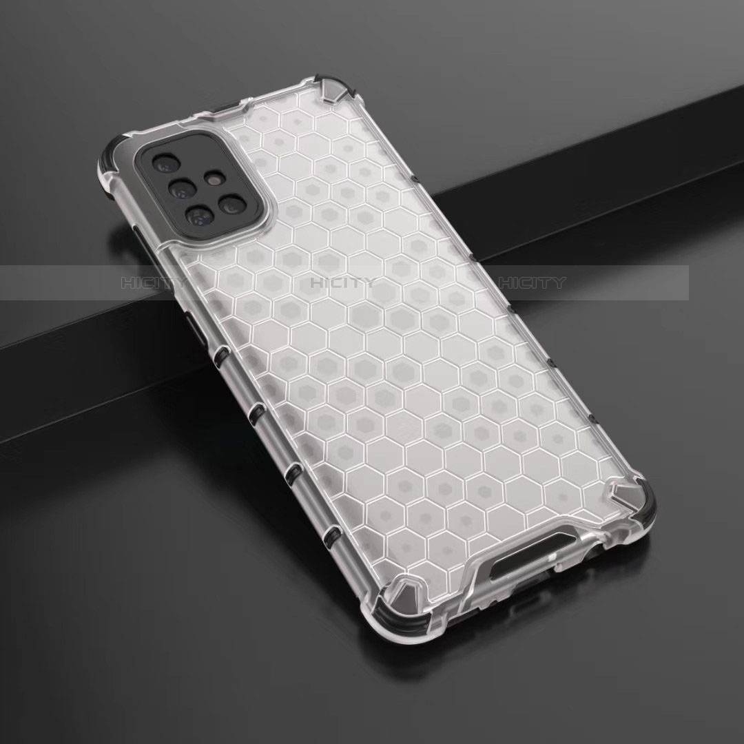 Custodia Silicone Trasparente Ultra Sottile Cover Morbida H02 per Samsung Galaxy A71 5G Bianco