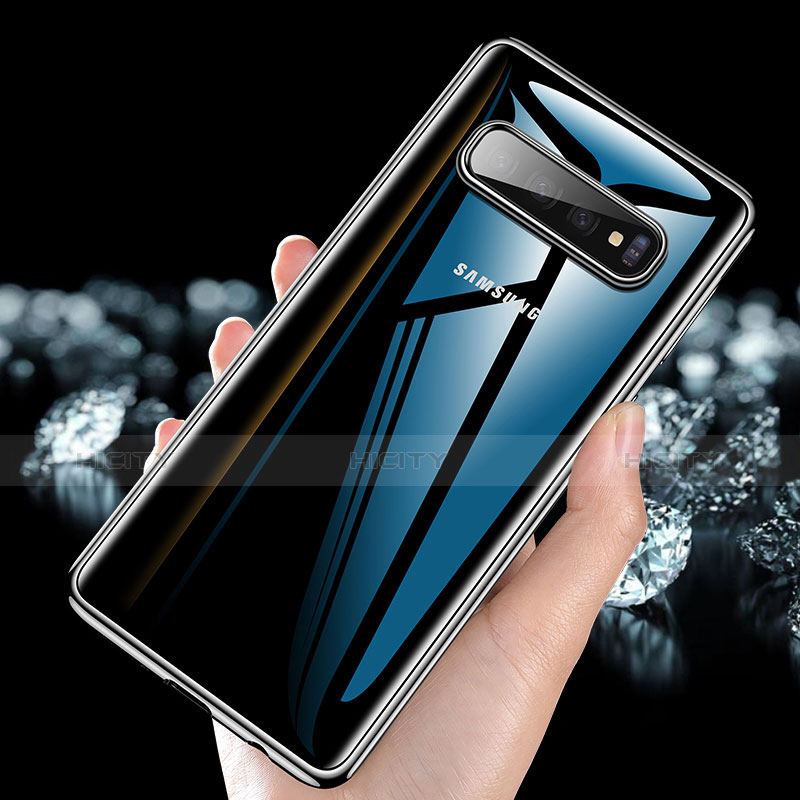 Custodia Silicone Trasparente Ultra Sottile Cover Morbida H02 per Samsung Galaxy S10 Plus