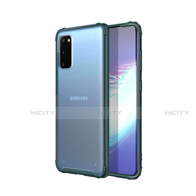 Custodia Silicone Trasparente Ultra Sottile Cover Morbida H02 per Samsung Galaxy S20 Verde