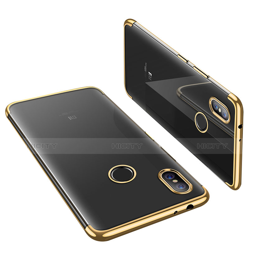 Custodia Silicone Trasparente Ultra Sottile Cover Morbida H02 per Xiaomi Mi 6X Oro