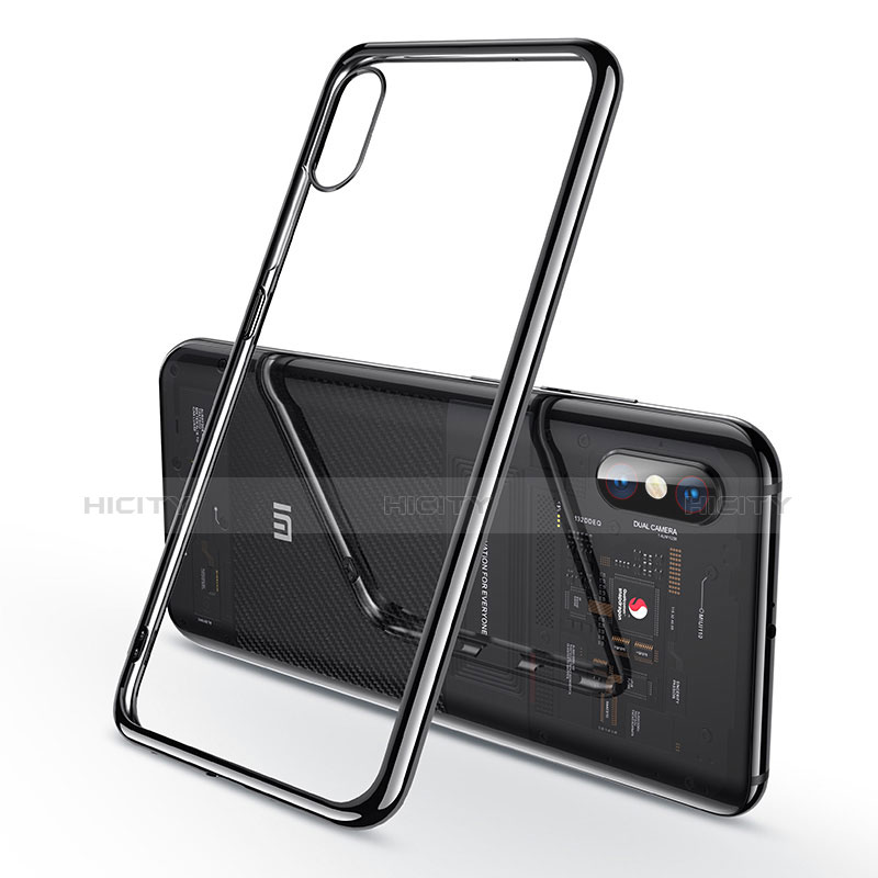 Custodia Silicone Trasparente Ultra Sottile Cover Morbida H02 per Xiaomi Mi 8 Pro Global Version Nero