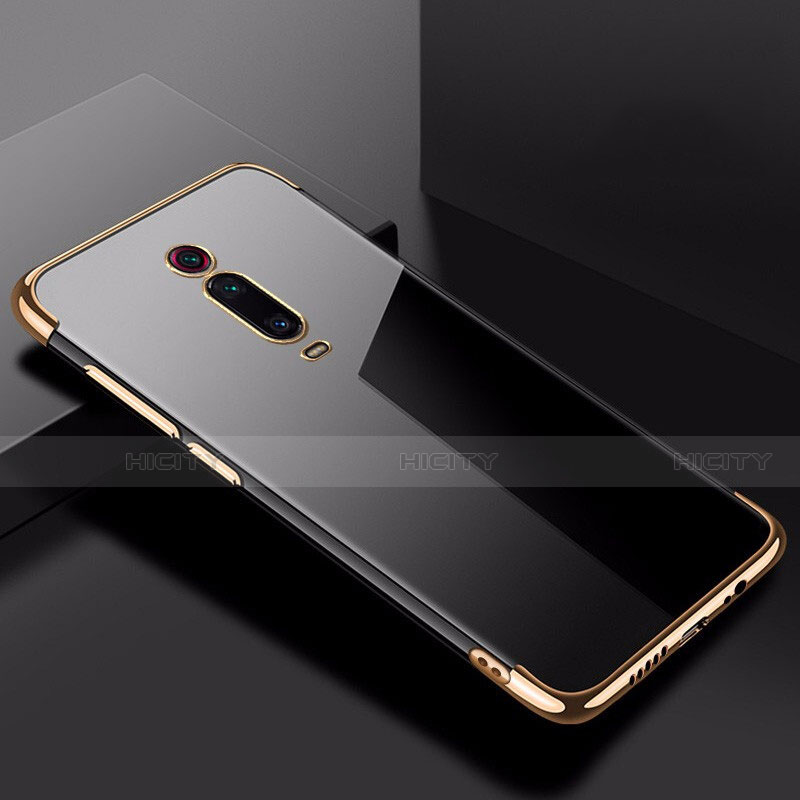 Custodia Silicone Trasparente Ultra Sottile Cover Morbida H02 per Xiaomi Mi 9T Pro Oro