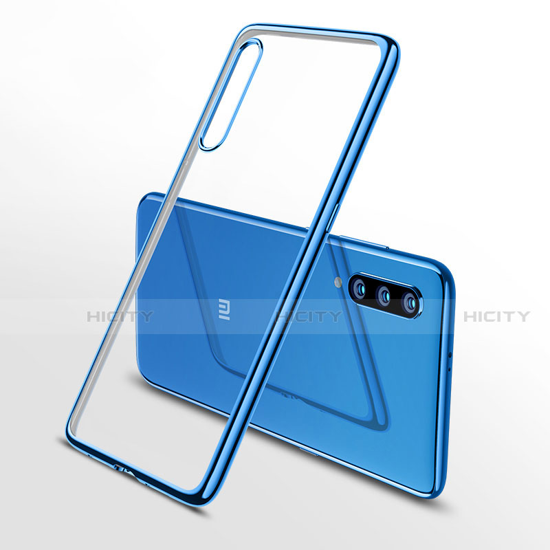 Custodia Silicone Trasparente Ultra Sottile Cover Morbida H02 per Xiaomi Mi A3 Lite Blu