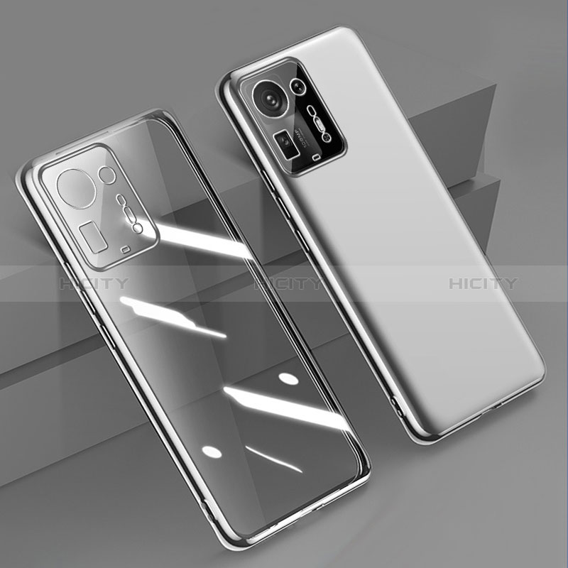 Custodia Silicone Trasparente Ultra Sottile Cover Morbida H02 per Xiaomi Mi Mix 4 5G Argento