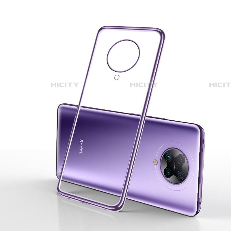 Custodia Silicone Trasparente Ultra Sottile Cover Morbida H02 per Xiaomi Poco F2 Pro Viola