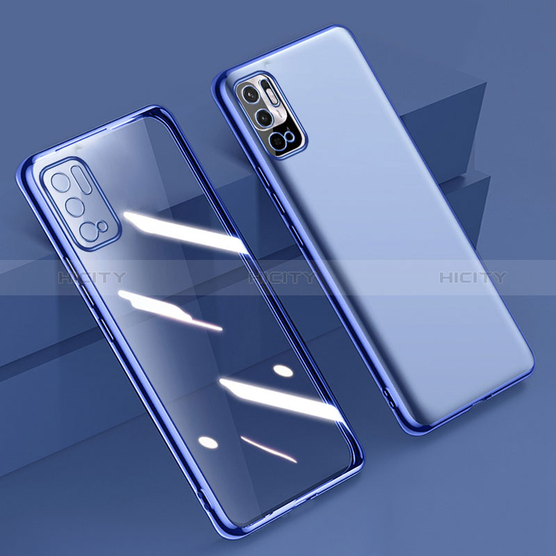 Custodia Silicone Trasparente Ultra Sottile Cover Morbida H02 per Xiaomi POCO M3 Pro 5G Blu