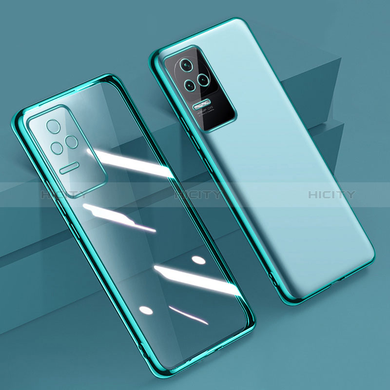 Custodia Silicone Trasparente Ultra Sottile Cover Morbida H02 per Xiaomi Redmi K40S 5G Verde