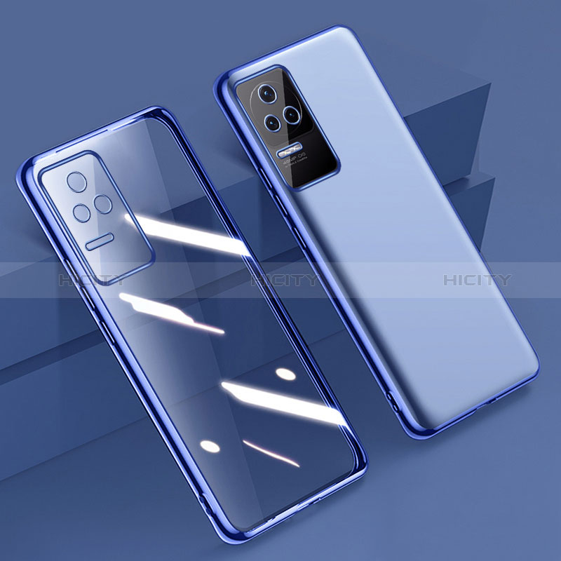 Custodia Silicone Trasparente Ultra Sottile Cover Morbida H02 per Xiaomi Redmi K50 5G Blu