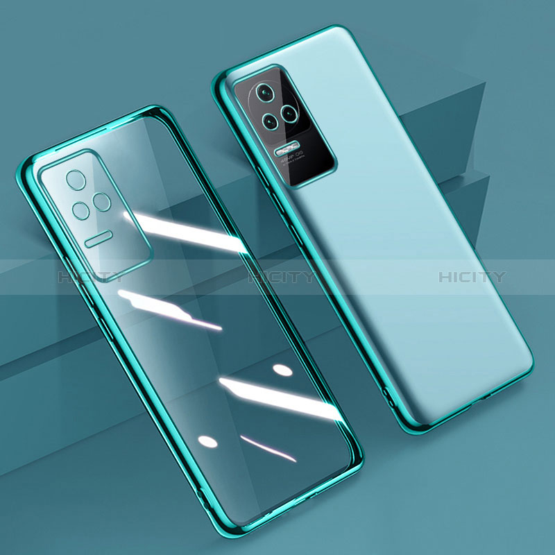 Custodia Silicone Trasparente Ultra Sottile Cover Morbida H02 per Xiaomi Redmi K50 5G Verde