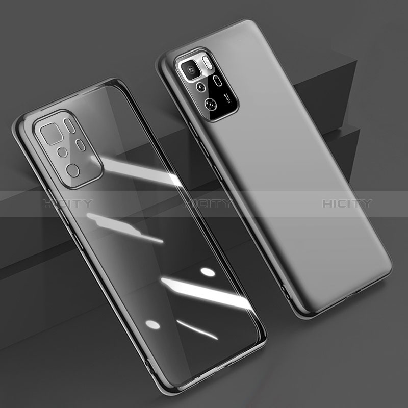 Custodia Silicone Trasparente Ultra Sottile Cover Morbida H02 per Xiaomi Redmi Note 10 Pro 5G Nero