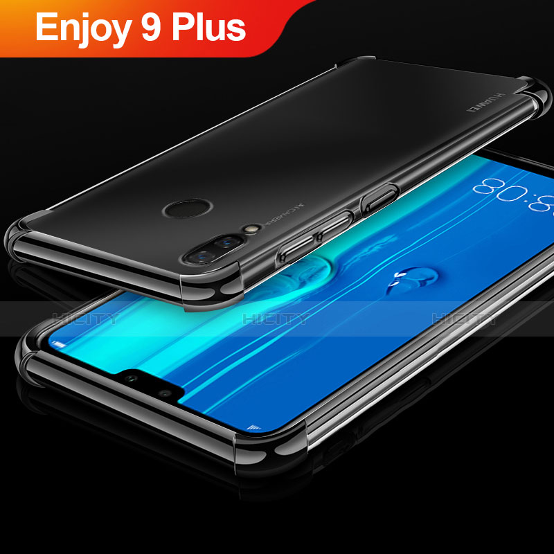 Custodia Silicone Trasparente Ultra Sottile Cover Morbida H03 per Huawei Enjoy 9 Plus Nero