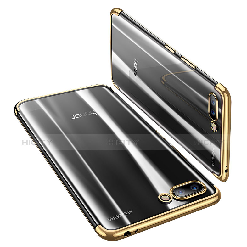 Custodia Silicone Trasparente Ultra Sottile Cover Morbida H03 per Huawei Honor 10 Oro