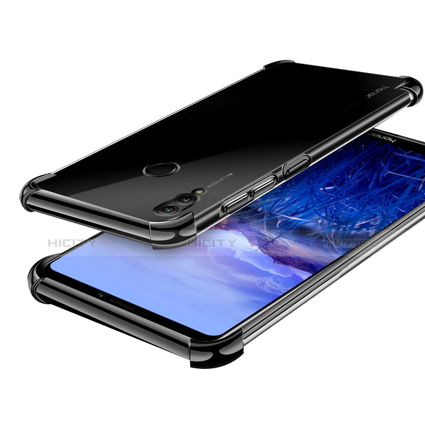 Custodia Silicone Trasparente Ultra Sottile Cover Morbida H03 per Huawei Honor Note 10 Nero