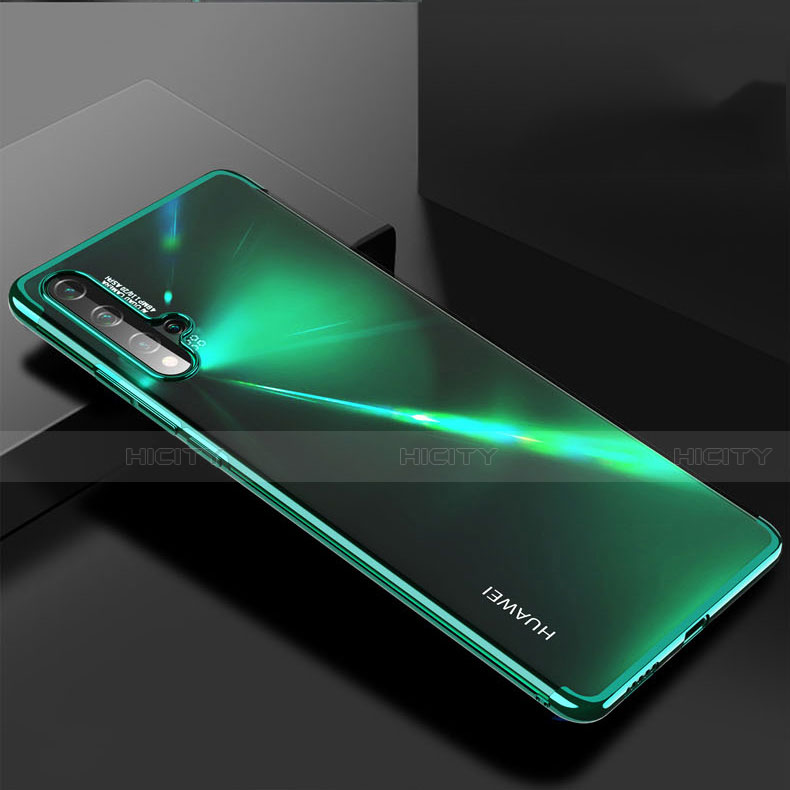 Custodia Silicone Trasparente Ultra Sottile Cover Morbida H03 per Huawei Nova 5 Pro Verde