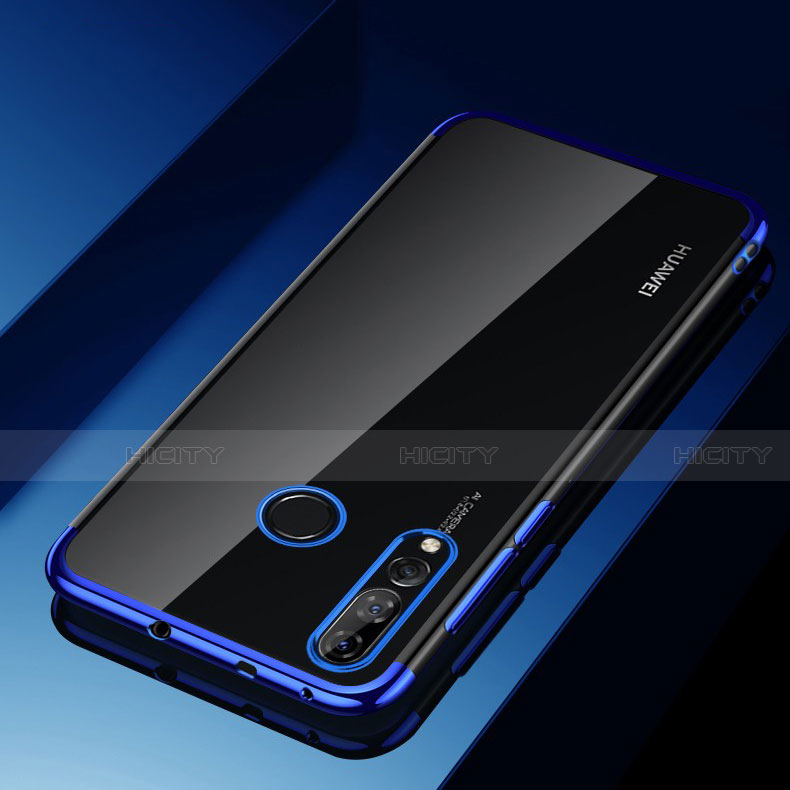 Custodia Silicone Trasparente Ultra Sottile Cover Morbida H03 per Huawei P Smart+ Plus (2019) Blu