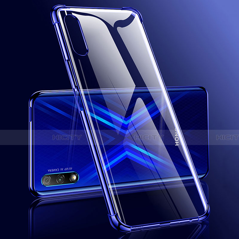 Custodia Silicone Trasparente Ultra Sottile Cover Morbida H03 per Huawei P Smart Z (2019) Blu