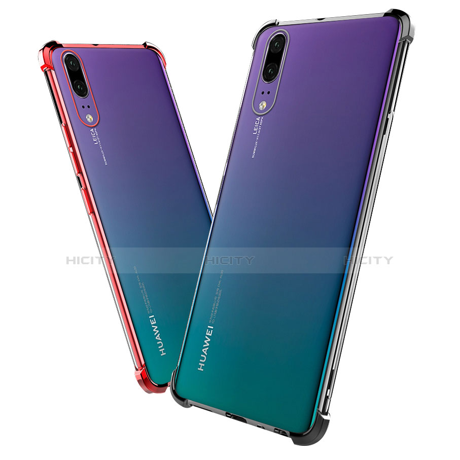 Custodia Silicone Trasparente Ultra Sottile Cover Morbida H03 per Huawei P20