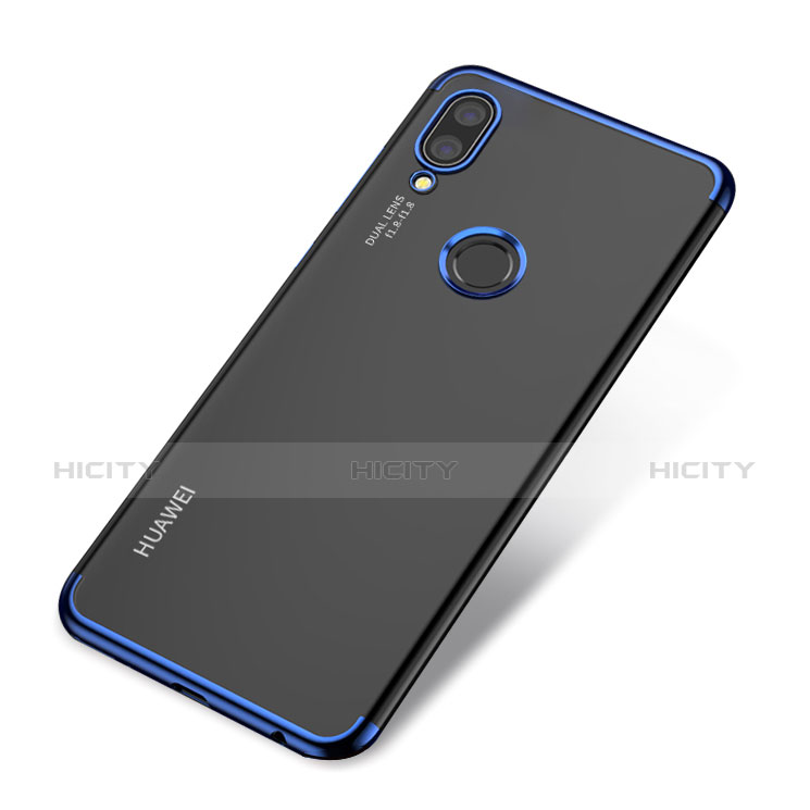 Custodia Silicone Trasparente Ultra Sottile Cover Morbida H03 per Huawei P20 Lite Blu