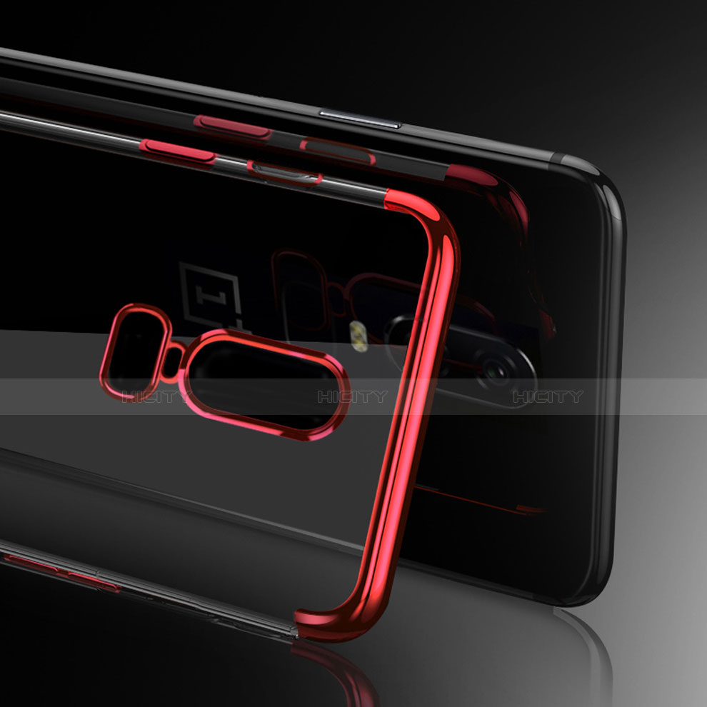 Custodia Silicone Trasparente Ultra Sottile Cover Morbida H03 per OnePlus 6