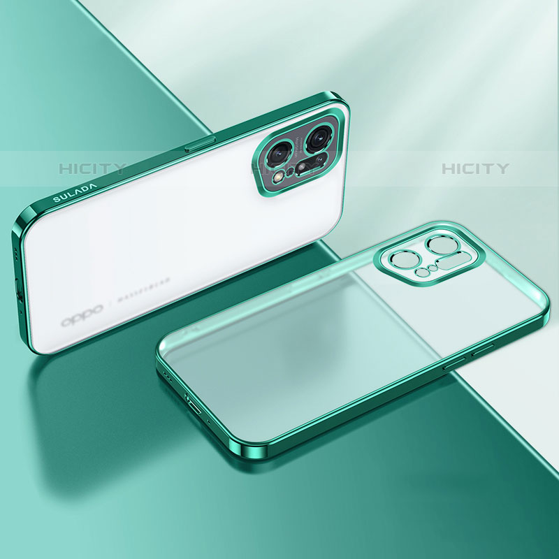 Custodia Silicone Trasparente Ultra Sottile Cover Morbida H03 per Oppo Find X5 Pro 5G