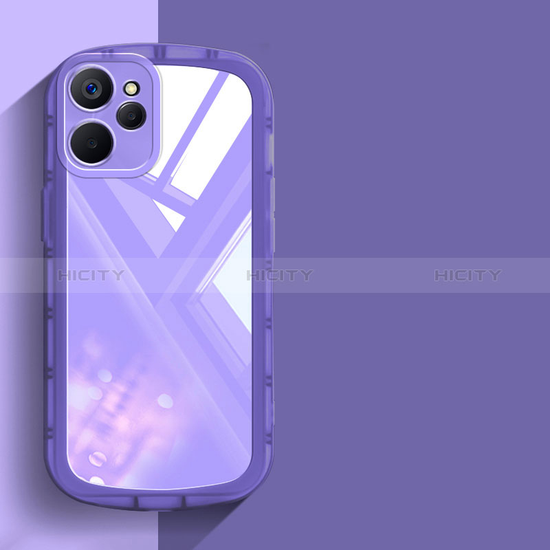 Custodia Silicone Trasparente Ultra Sottile Cover Morbida H03 per Realme 9i 5G Viola