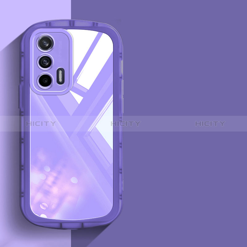 Custodia Silicone Trasparente Ultra Sottile Cover Morbida H03 per Realme GT 5G Viola