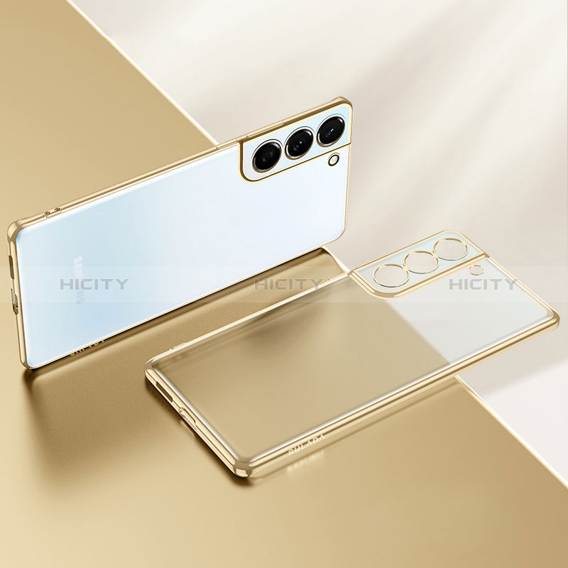 Custodia Silicone Trasparente Ultra Sottile Cover Morbida H03 per Samsung Galaxy S24 5G Oro