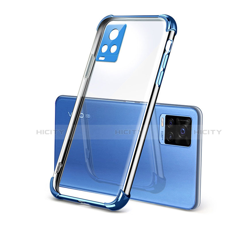 Custodia Silicone Trasparente Ultra Sottile Cover Morbida H03 per Vivo V20 Pro 5G Blu