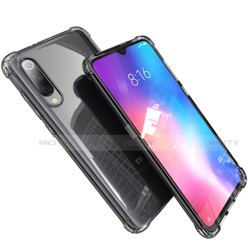 Custodia Silicone Trasparente Ultra Sottile Cover Morbida H03 per Xiaomi Mi 9 Lite Grigio