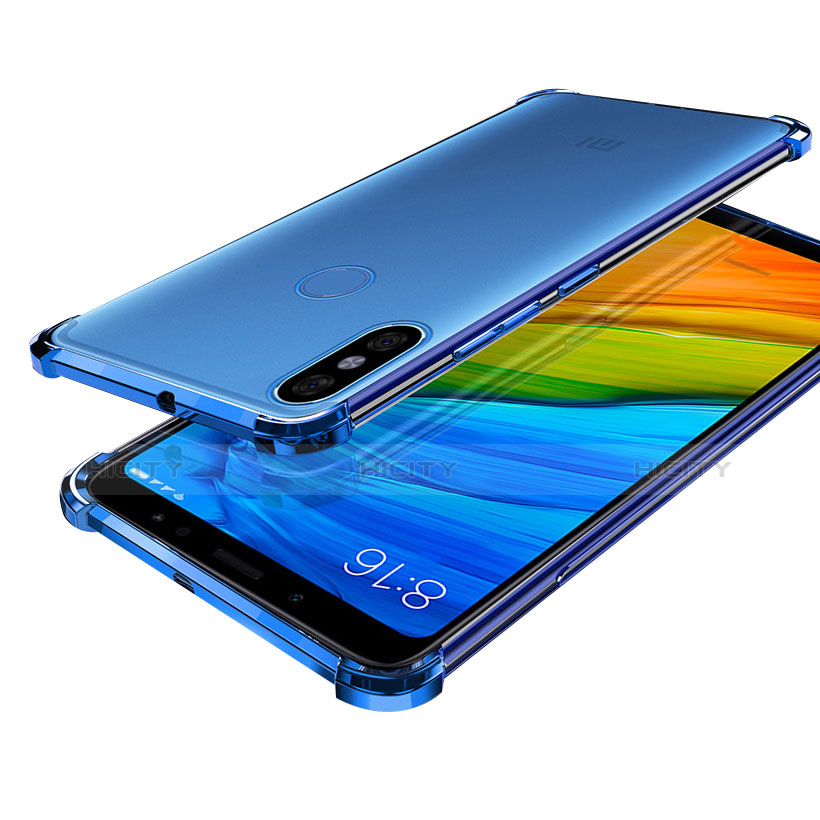 Custodia Silicone Trasparente Ultra Sottile Cover Morbida H03 per Xiaomi Mi A2 Blu