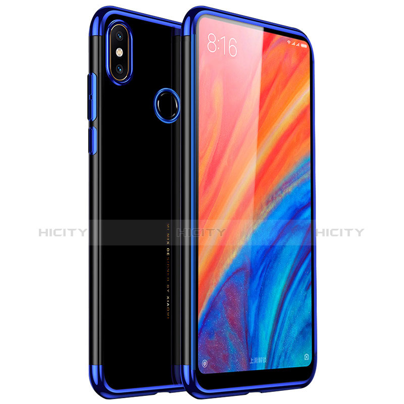 Custodia Silicone Trasparente Ultra Sottile Cover Morbida H03 per Xiaomi Mi Mix 2S Blu