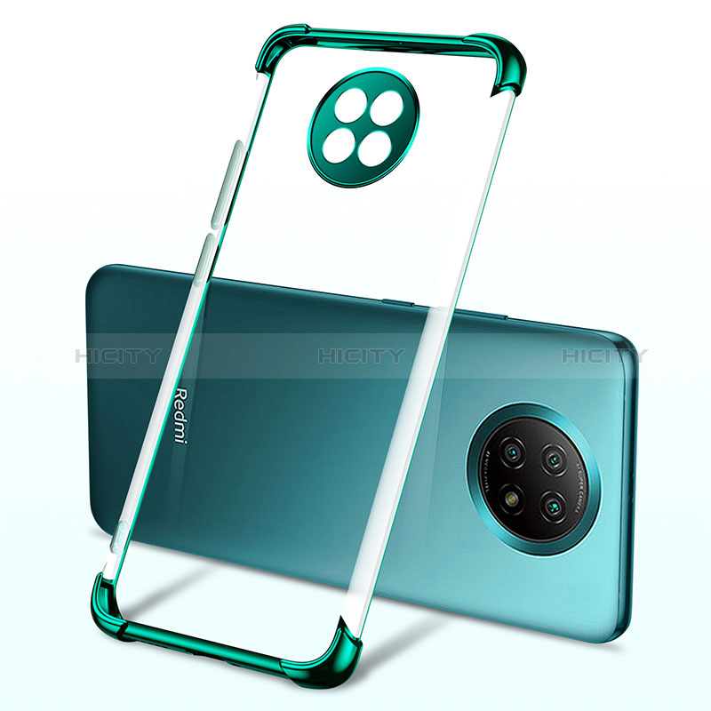 Custodia Silicone Trasparente Ultra Sottile Cover Morbida H03 per Xiaomi Redmi Note 9T 5G Verde
