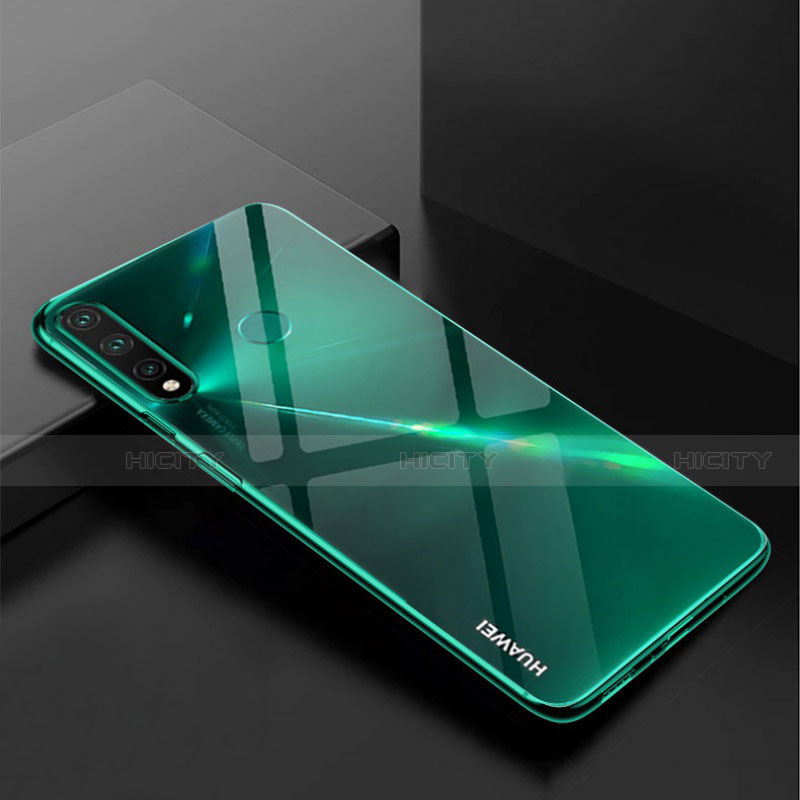 Custodia Silicone Trasparente Ultra Sottile Cover Morbida H04 per Huawei Enjoy 10 Plus Verde