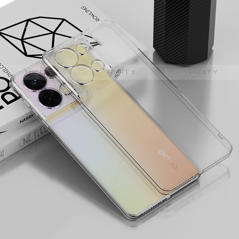 Custodia Silicone Trasparente Ultra Sottile Cover Morbida H04 per Oppo Reno8 Pro 5G